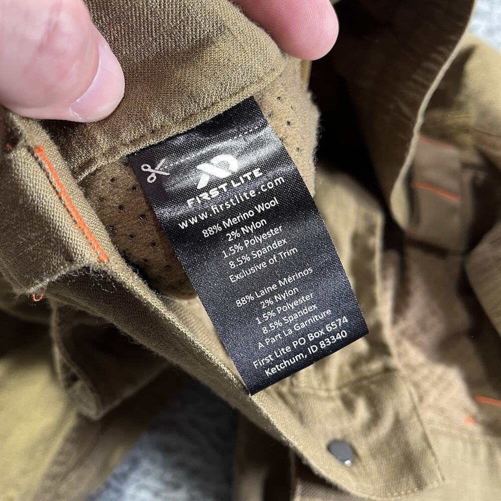 First Lite Obsidian Merino Wool Pants Mens Large Coniferous Hunting Green - Picture 8 of 15